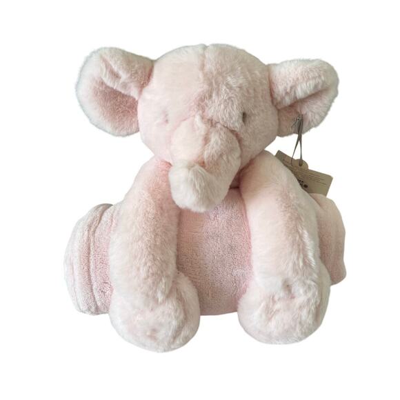 Cloud Island Other - Cloud Island Baby Blanket Pink Elephant Plush Gift Set Newborn Baby Cute